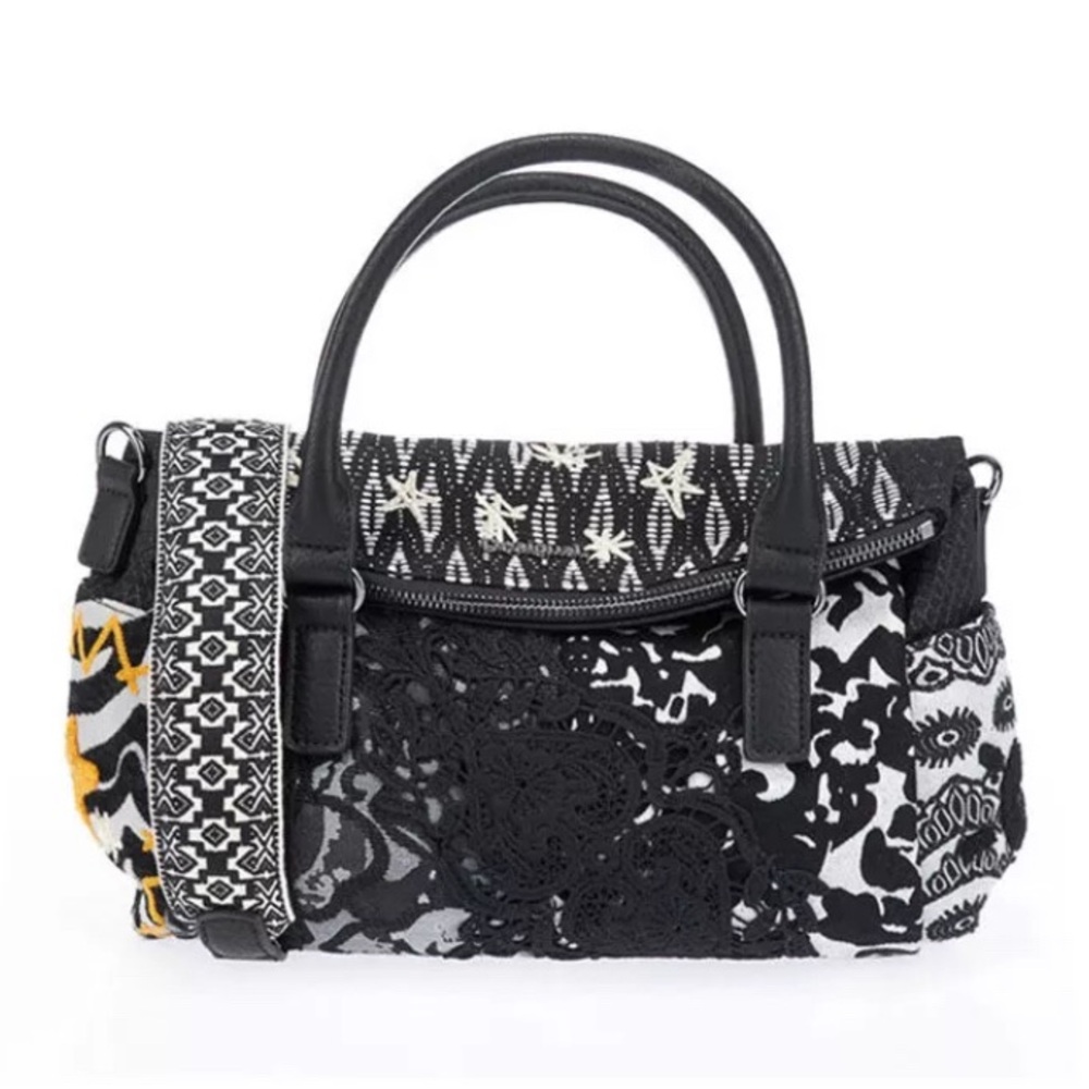 ⭐️ Desigual Bols Fantasy Loverty Black Handbag NWT